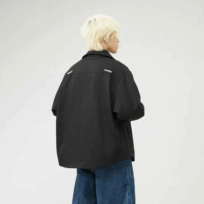 Flattering Vintage Loose Casual Letter Jacket