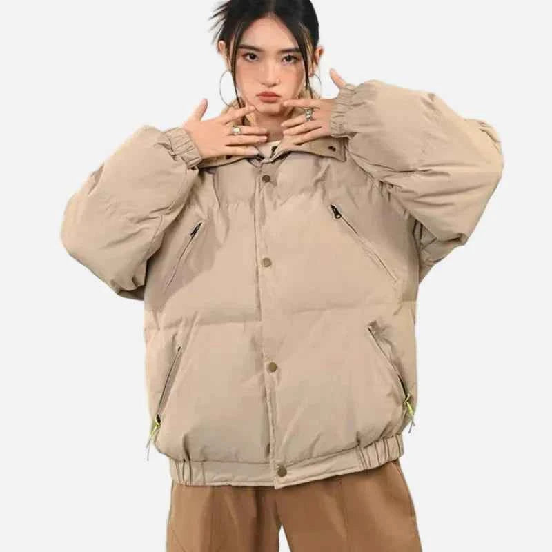Premium Stand Collar Oversized Puffer Jacket