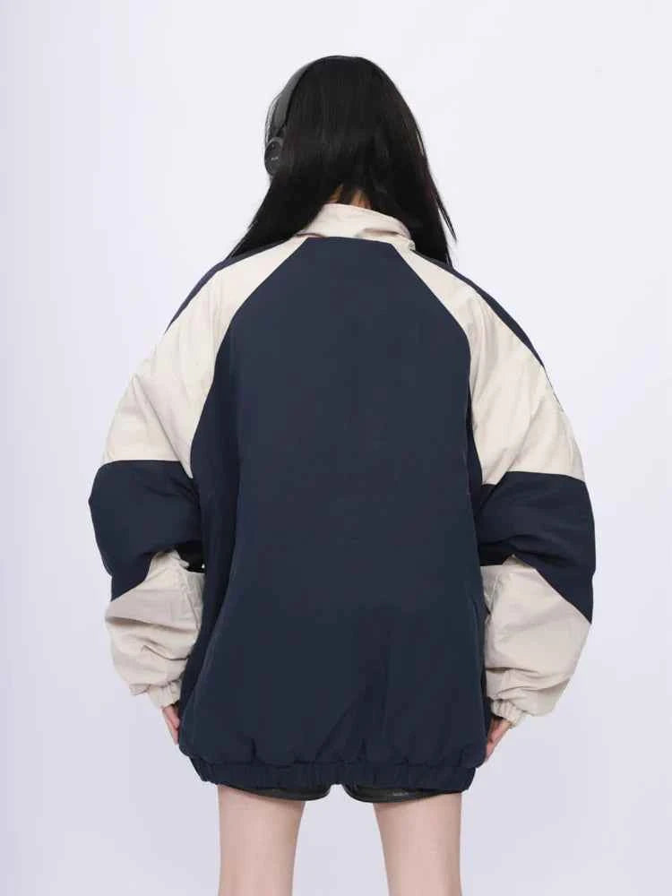 Oversized Energy Streetwear Patchwork Windbreak Jacket
