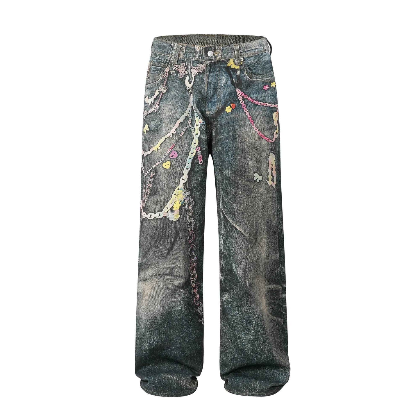 Curved Knife Slim Fit Vintage Jeans