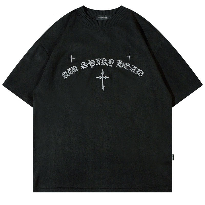 Latin Cross Embroidery T-Shirt