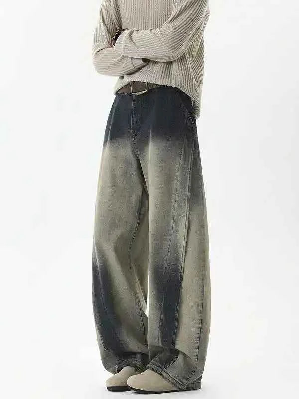 Blue Casual High Waisted Wide Legg Jeans