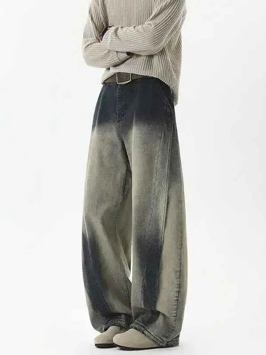 Blue Casual High Waisted Wide Legg Jeans