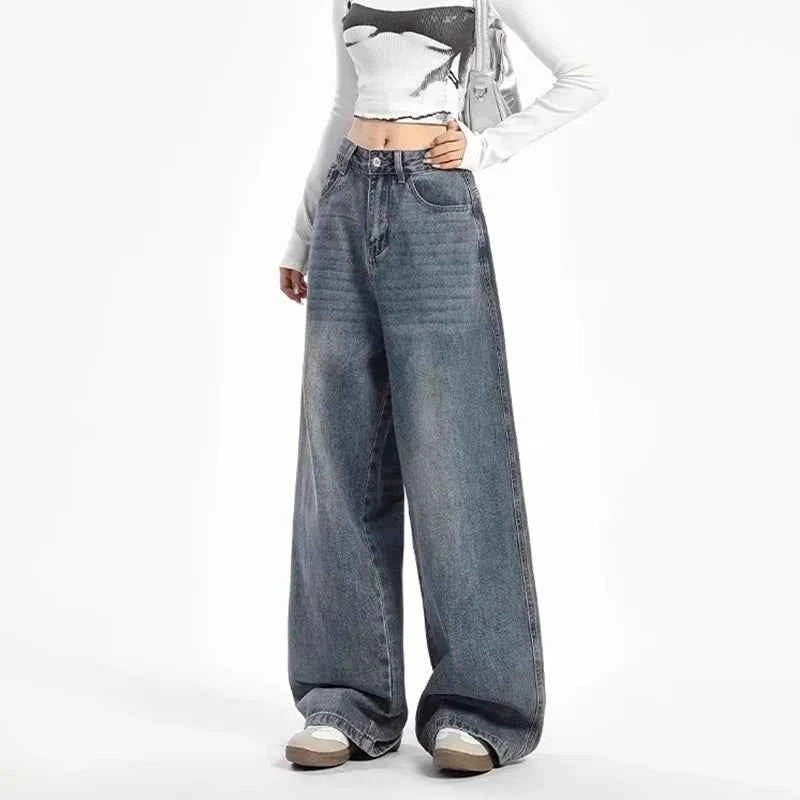 Women Vintage Aesthetic Spring Casual Jeans