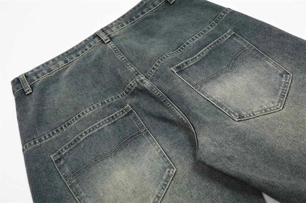 Y2K Vintage Distressed Ripped Wide Leg Jeans