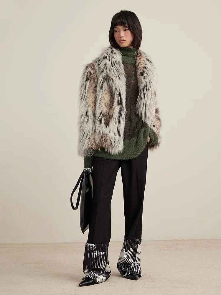 Colorful Thickened Warm Faux Fur Jacket