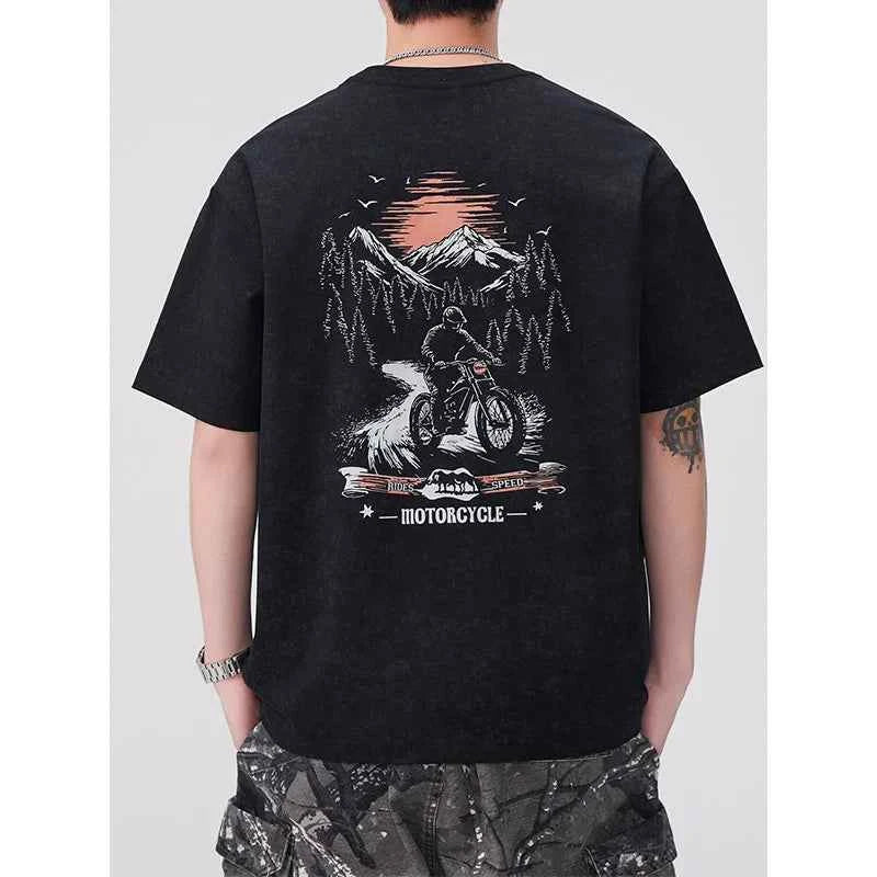 Breathable Black Round Neck Casual T-Shirt