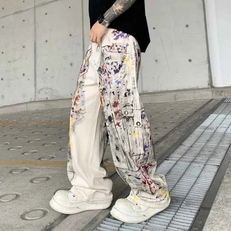American Style High Street Loose Wide Leg Jeans