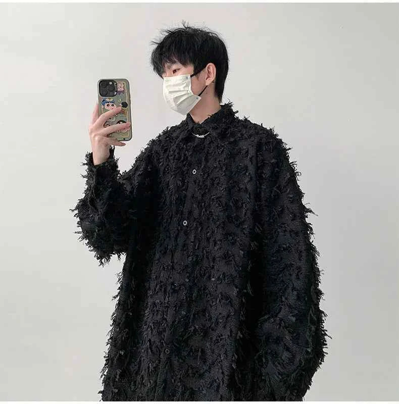 Streetwear High Quality Personality Thick Tassel Shirt