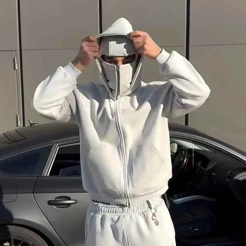 Ninja Style Hooded Zipper Sweatshirt