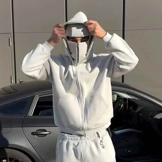 Ninja Style Hooded Zipper Sweatshirt