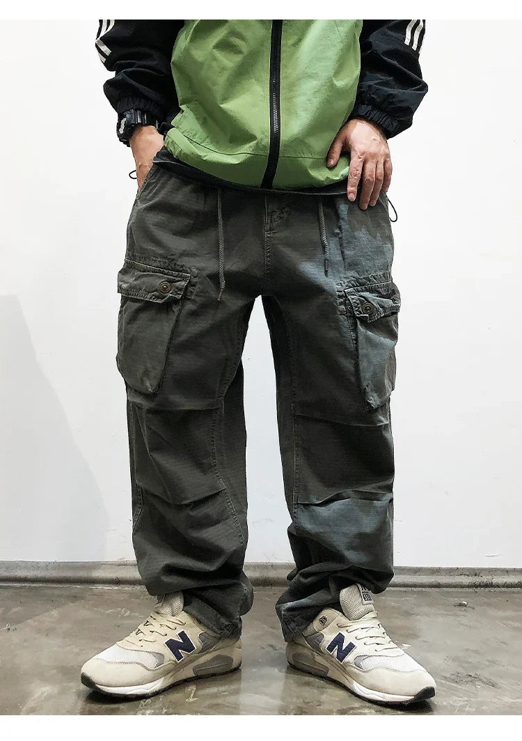 Tactical Straight Leg Elastic Waist Pants