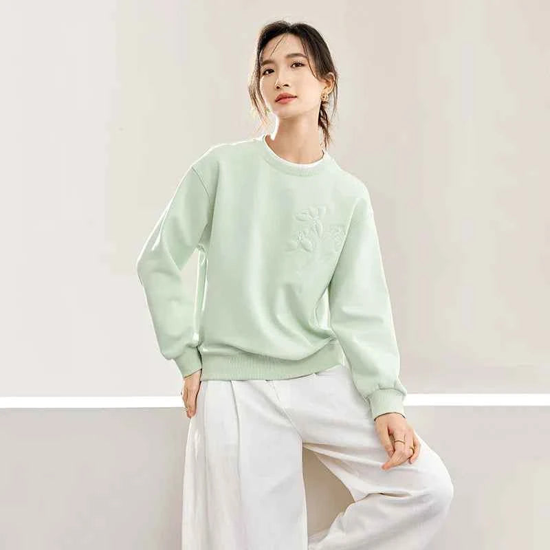 Autumn Embroidered Comfort Sweatshirt
