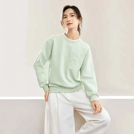 Autumn Embroidered Comfort Sweatshirt