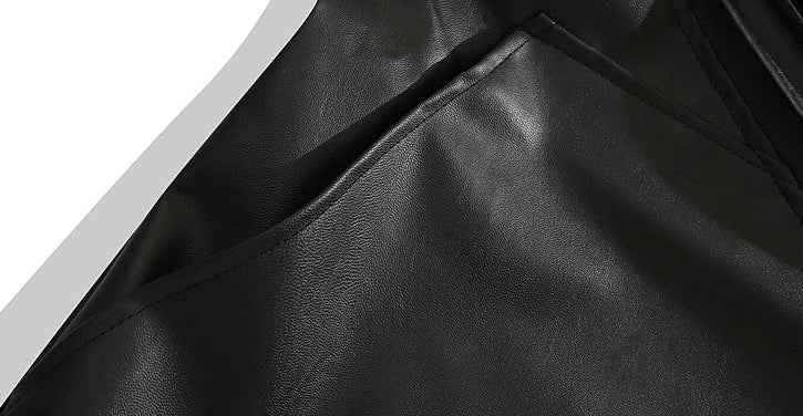 Streetwear American Motorcycle Leather Zipper Jacket