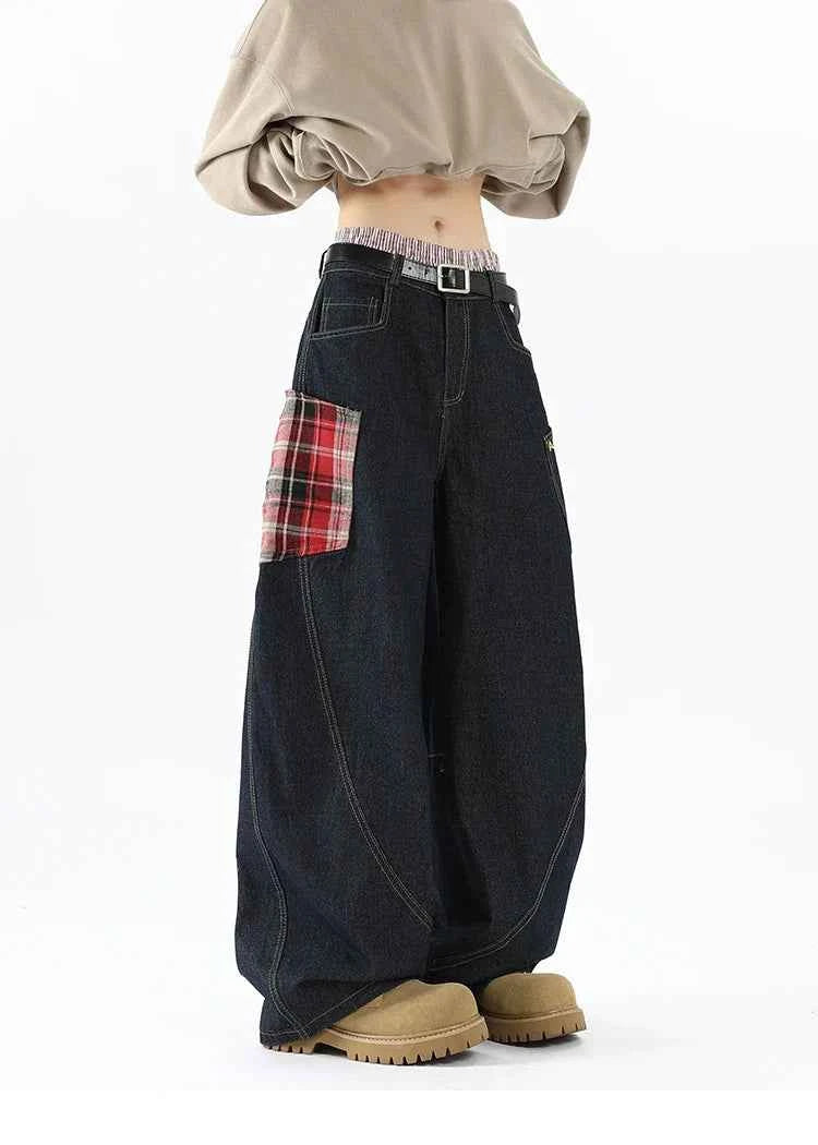 Black Wide Leg Denim Pants Jeans