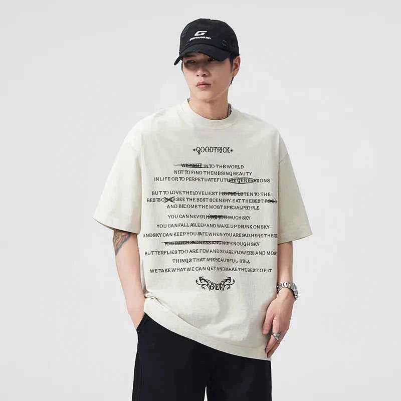Casual Printed Oversize Short Sleeve T-Shirt