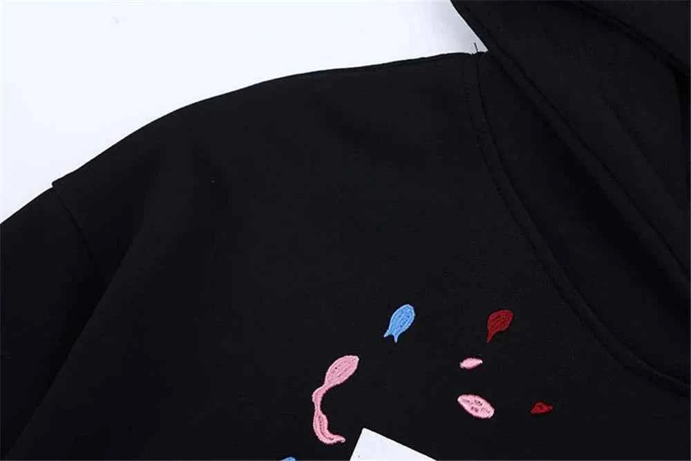 Spring Cool Standard Embroidered Loose Fit Hoodie