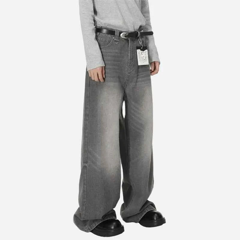 Y2K Camouflage Print Draped Floor Wide Leg Jeans