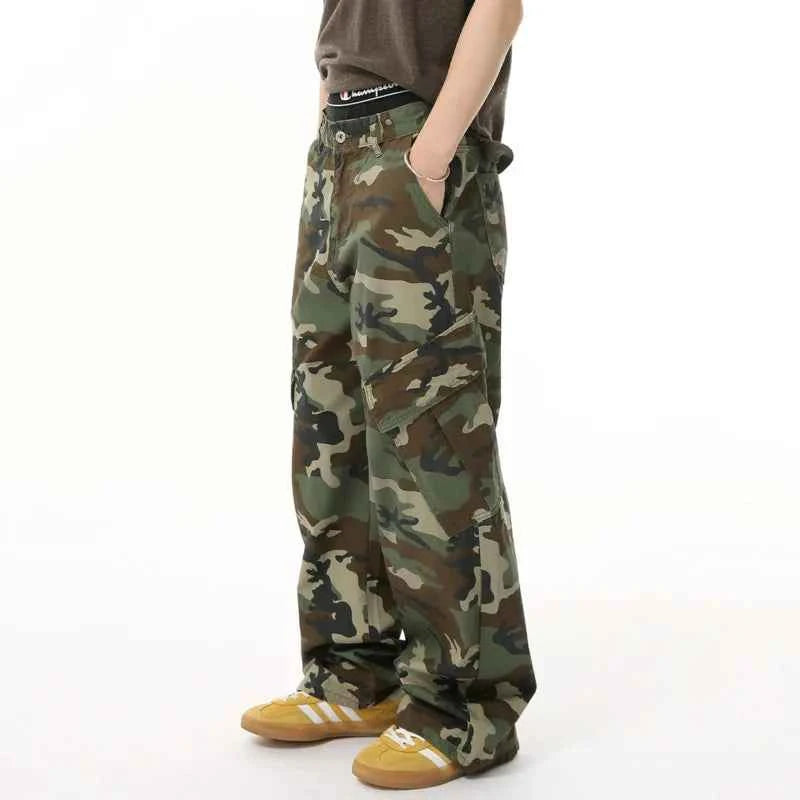 Youthful Retro Camo Loose Fit Jeans