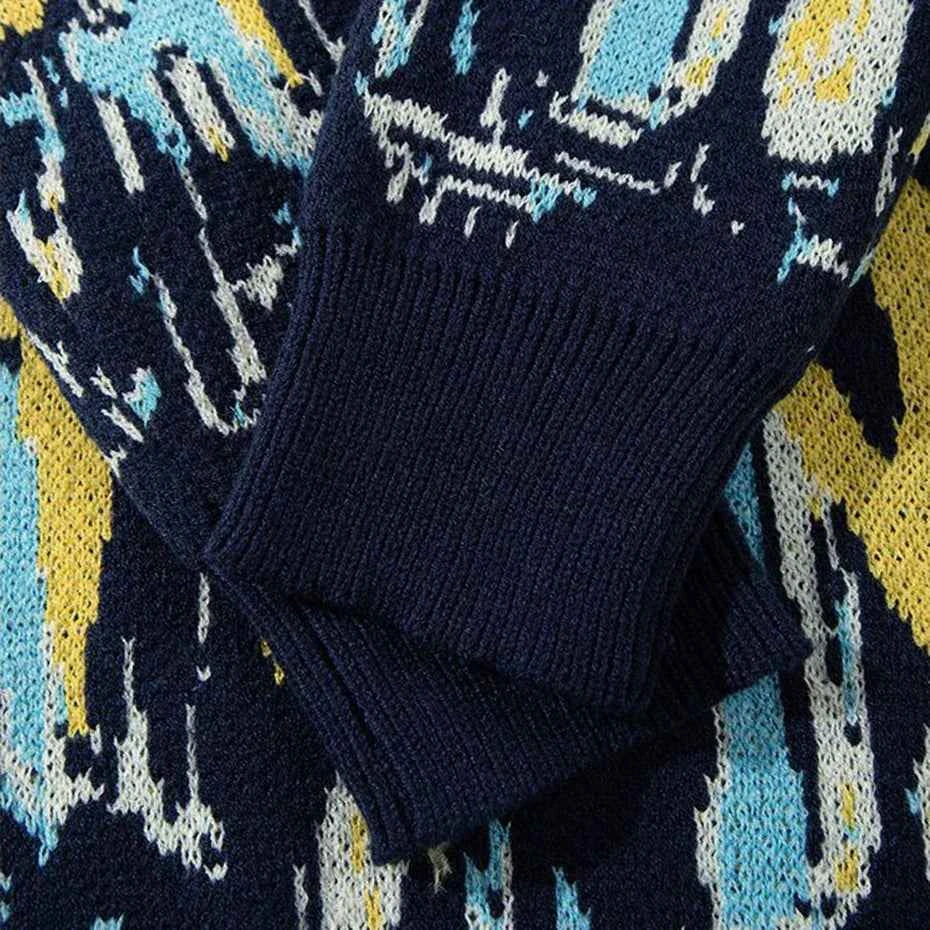 Y2K Star Night Oversized Knit Jumper Sweater