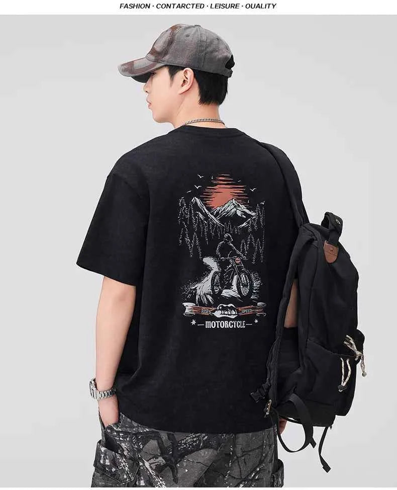 Breathable Black Round Neck Casual T-Shirt