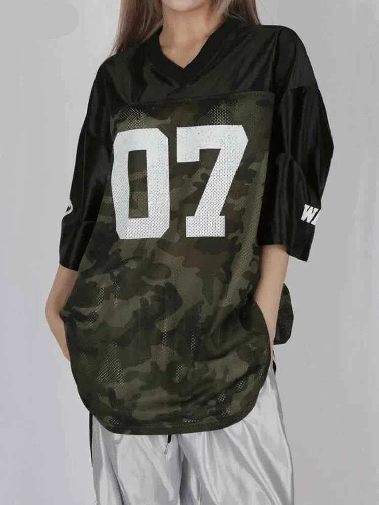 Women Stylish Hip Hop Loose Jersey T-Shirt