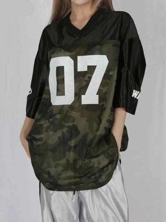 Women Stylish Hip Hop Loose Jersey T-Shirt