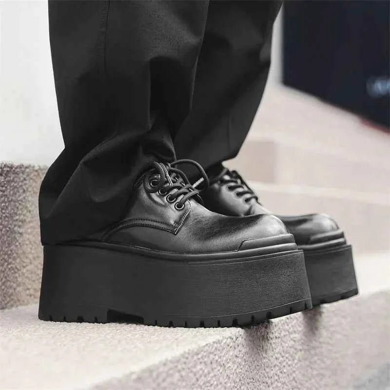 Trendy Big Head Leather Casual Shoes