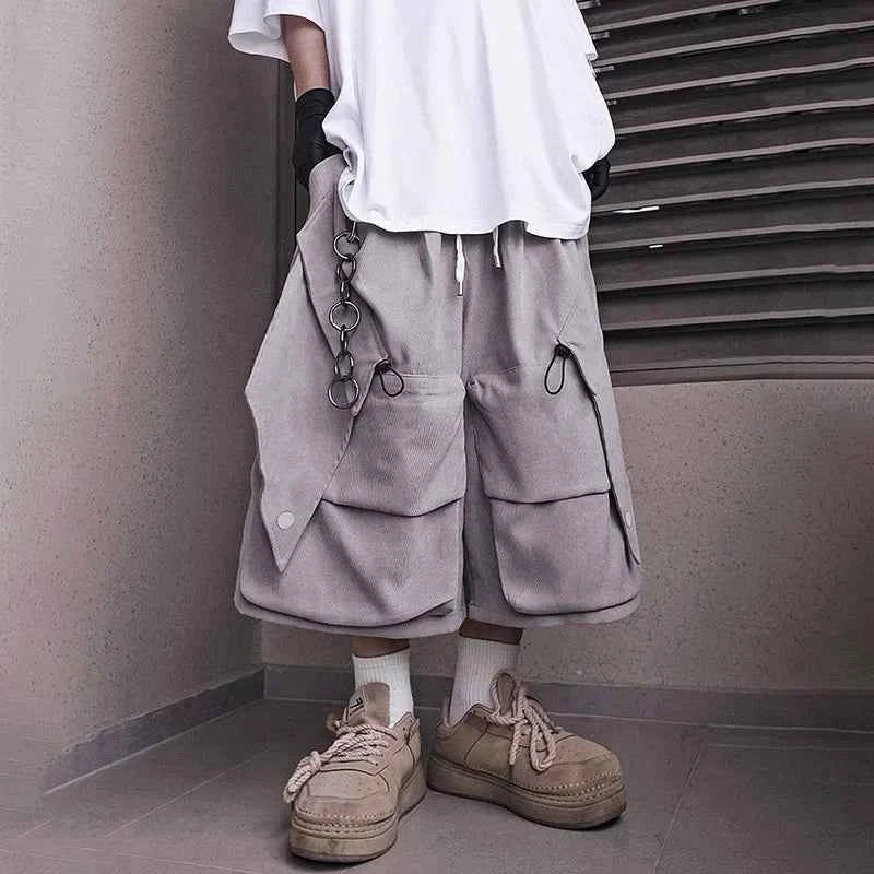 Men Patchwork Baggy Summer Casual Jorts
