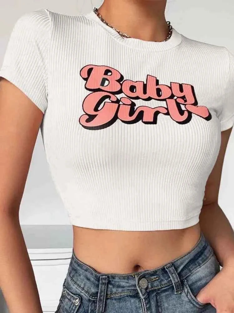 Pink Y2K Aesthetic Slim Fit Crop Top