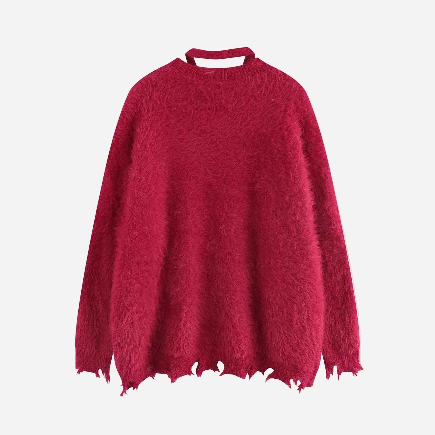 Cozy Butterfly Graphic Casual Fuzzy Sweater