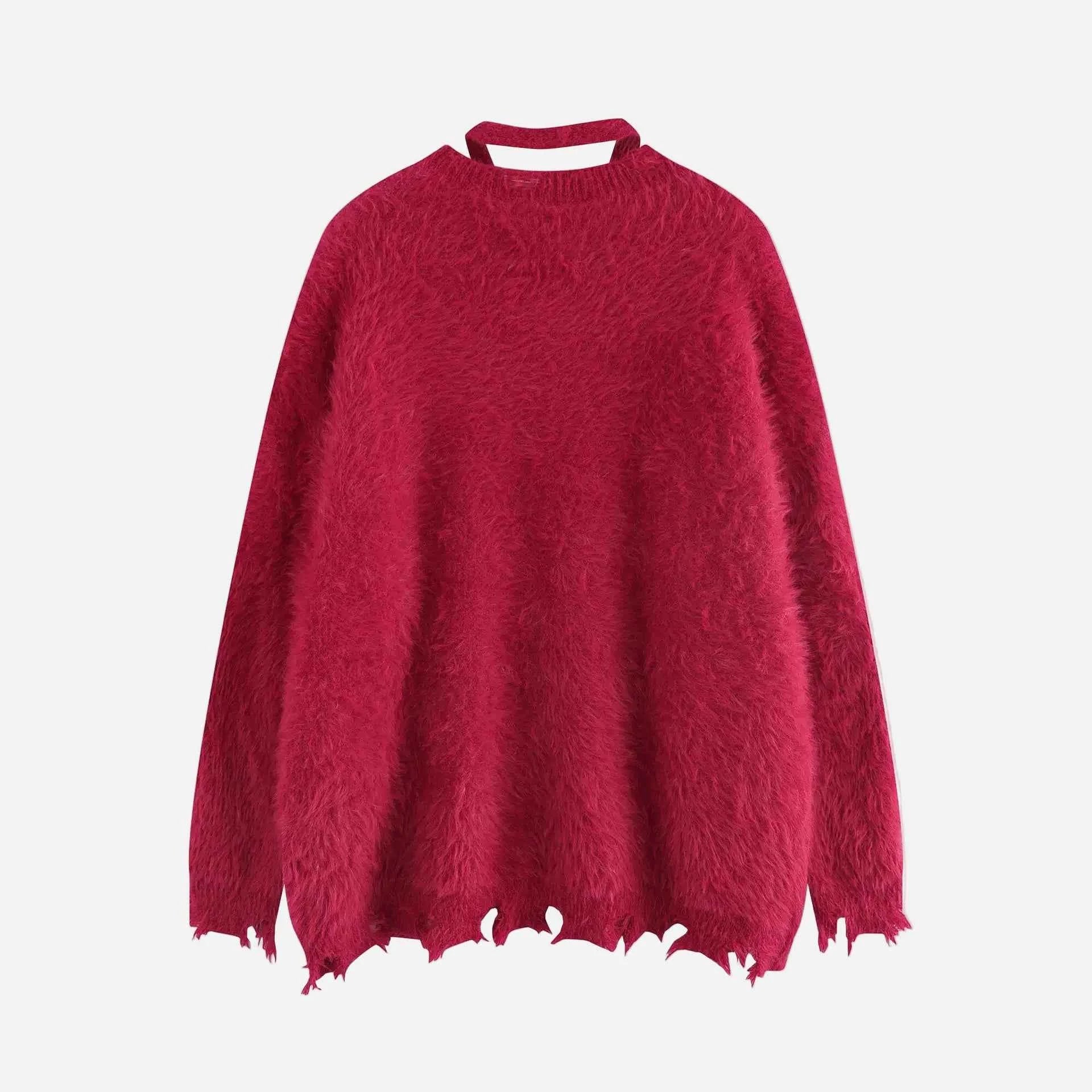 Cozy Butterfly Graphic Casual Fuzzy Sweater