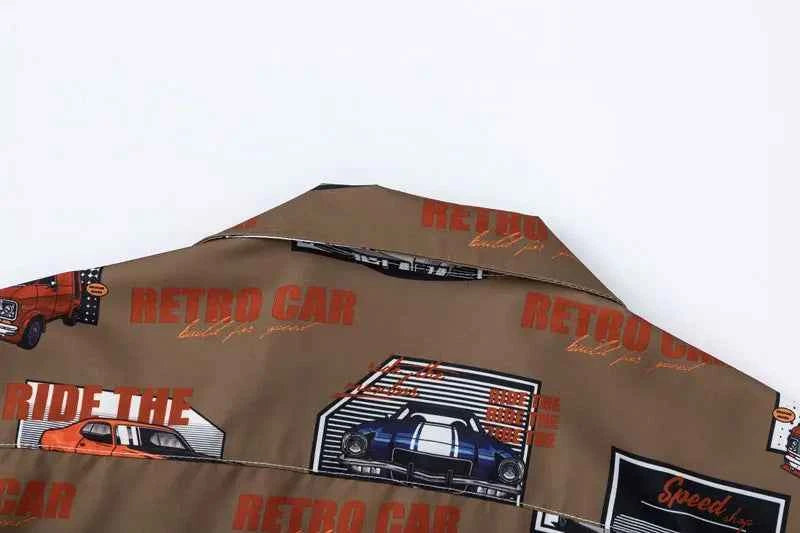 Y2K Retro Vintage Car Graphic Printed Race Shirt