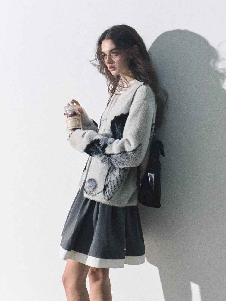 Versatile Slimming Casual Butterfly Pattern Cardigan