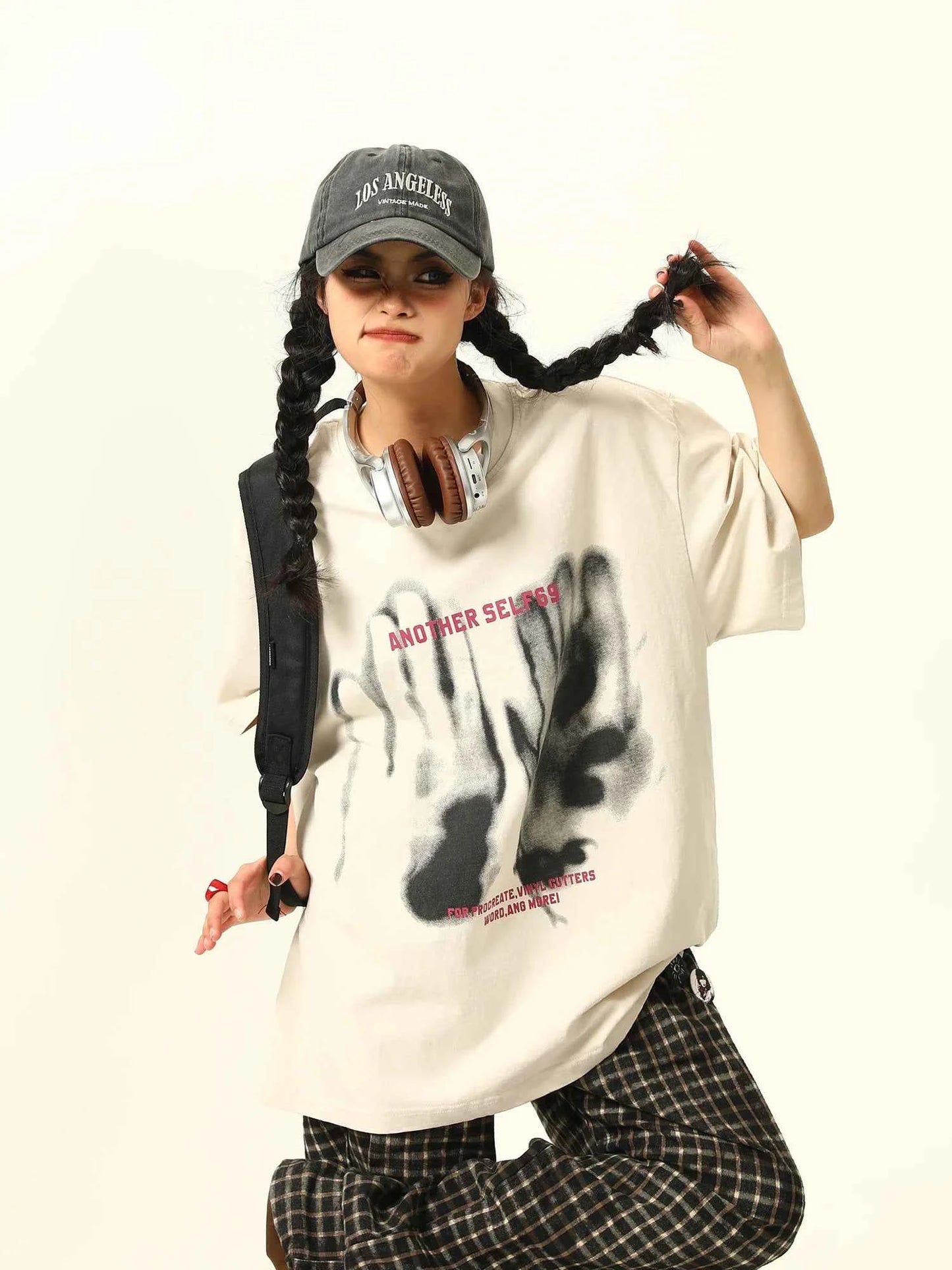 Irregular Print Retro Short-Sleeved T-Shirt