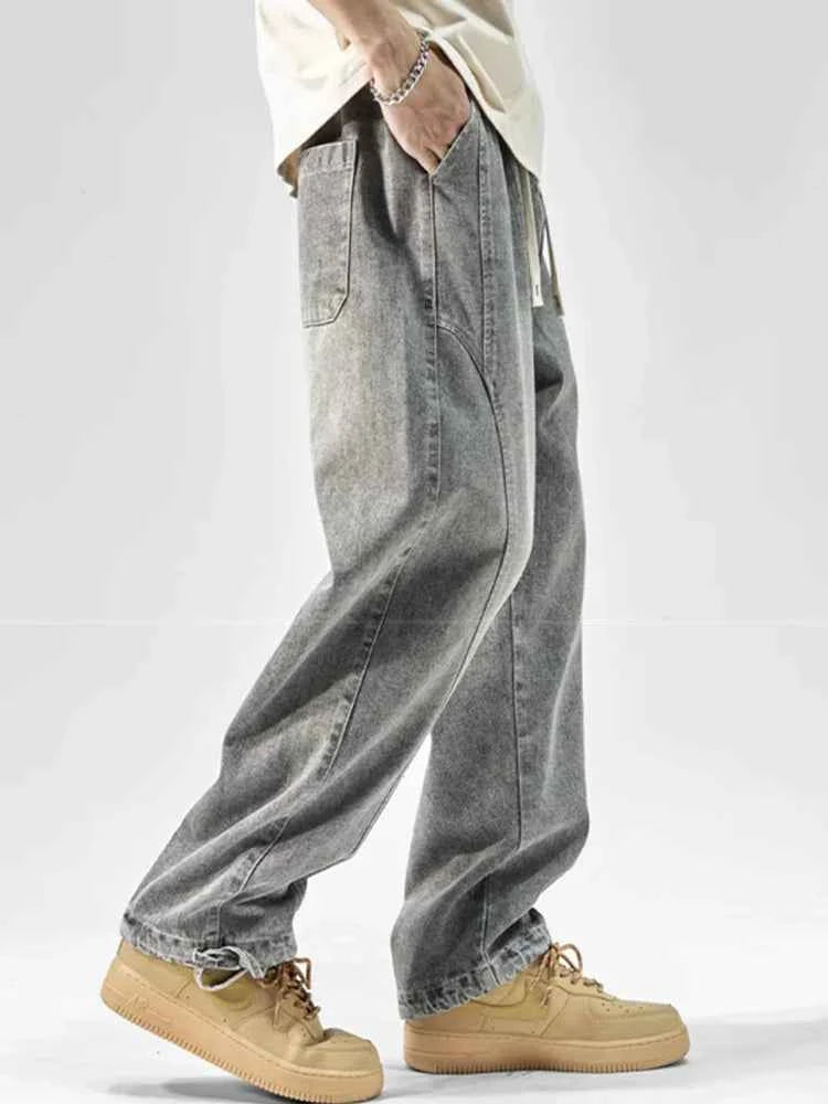 Streetwear Cool Autumn High Street Wide Leg Jeans