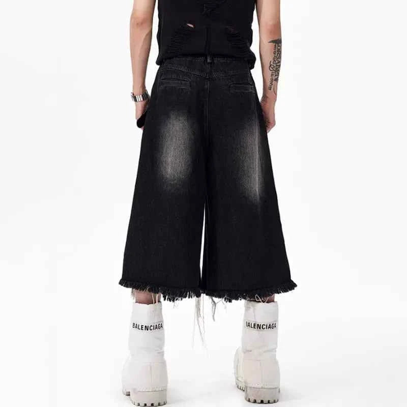 Streetwear Broken Hole Denim Jorts