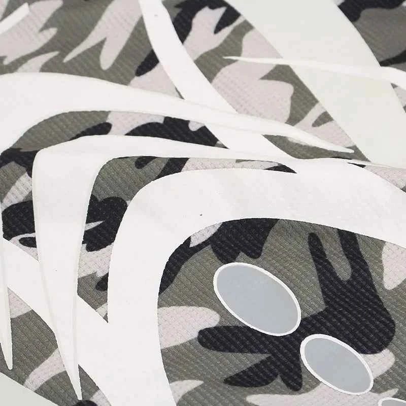 Grunge Graphic Printed Camouflage Long Sleeve T-Shirt