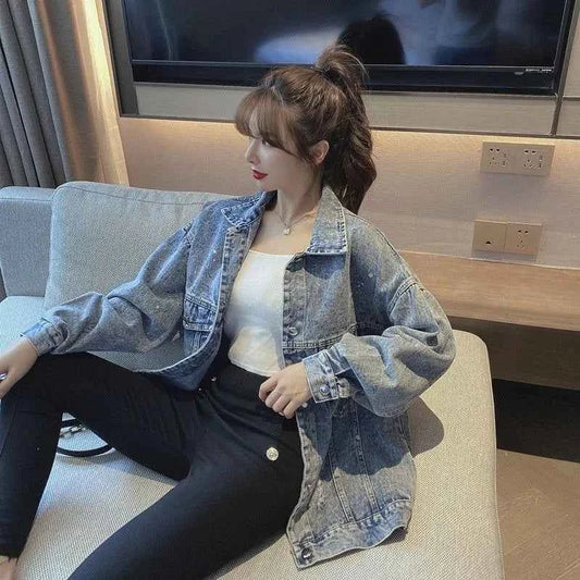 Mickey Embroidered Cartoon Denim Jacket
