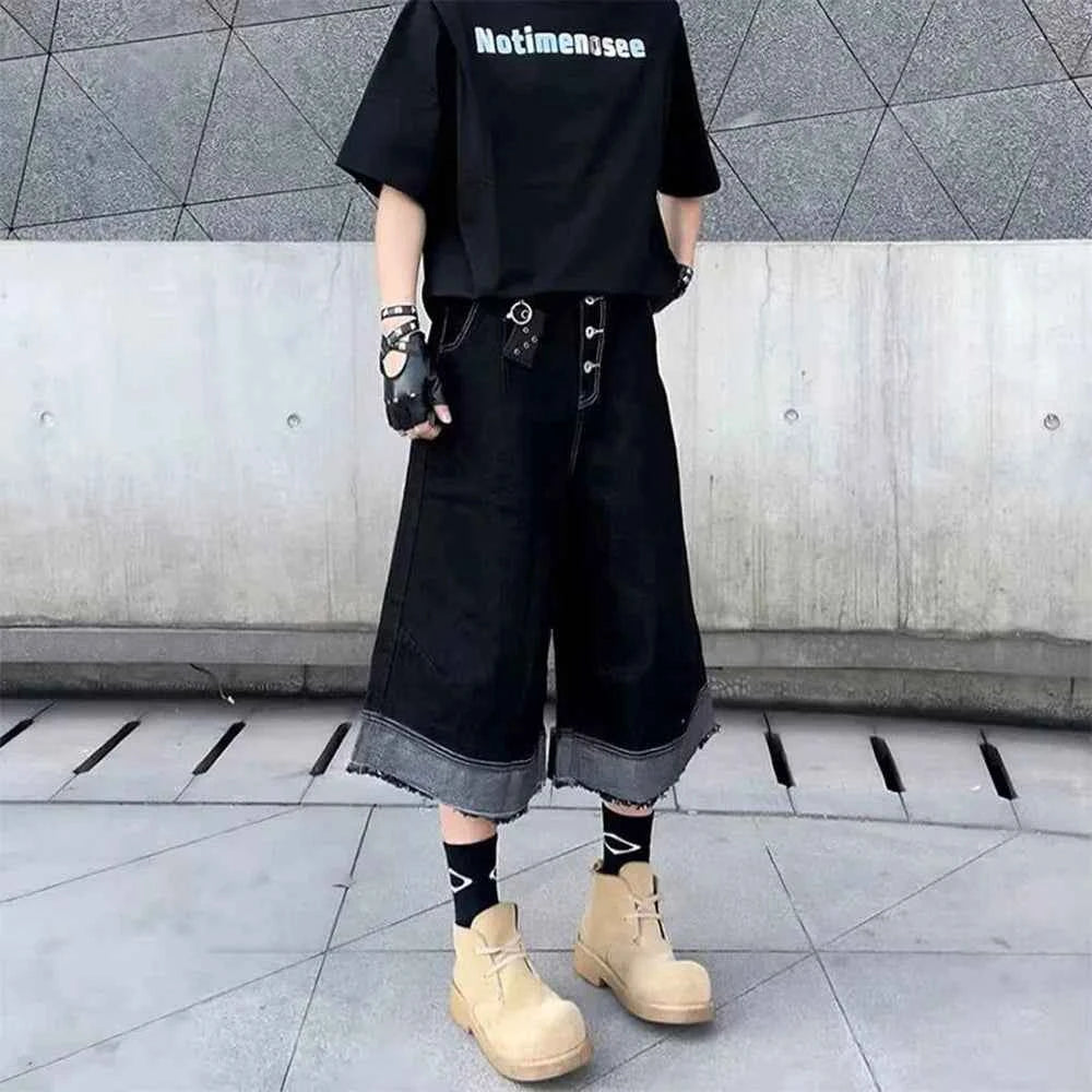 Retro Loose Fit Cool Cropped Denim Jorts
