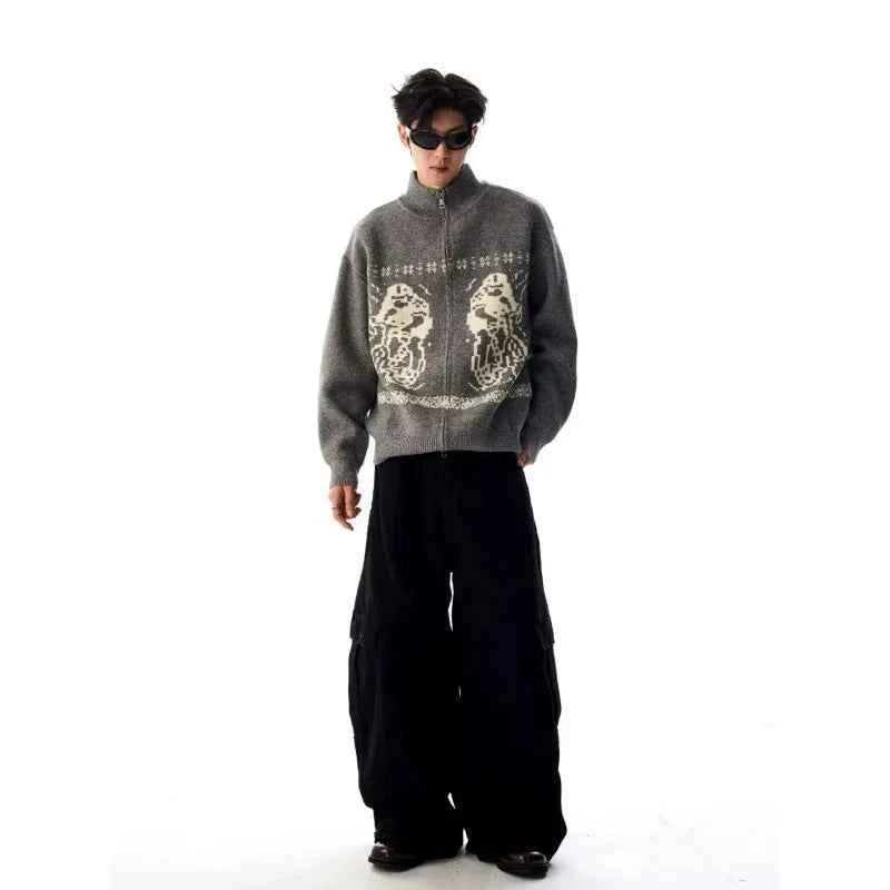 Y2K Versatile Retro High Street Zipper Cardigan