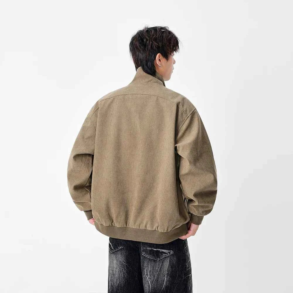 Signature Textured Stand-Up Collar Jacket
