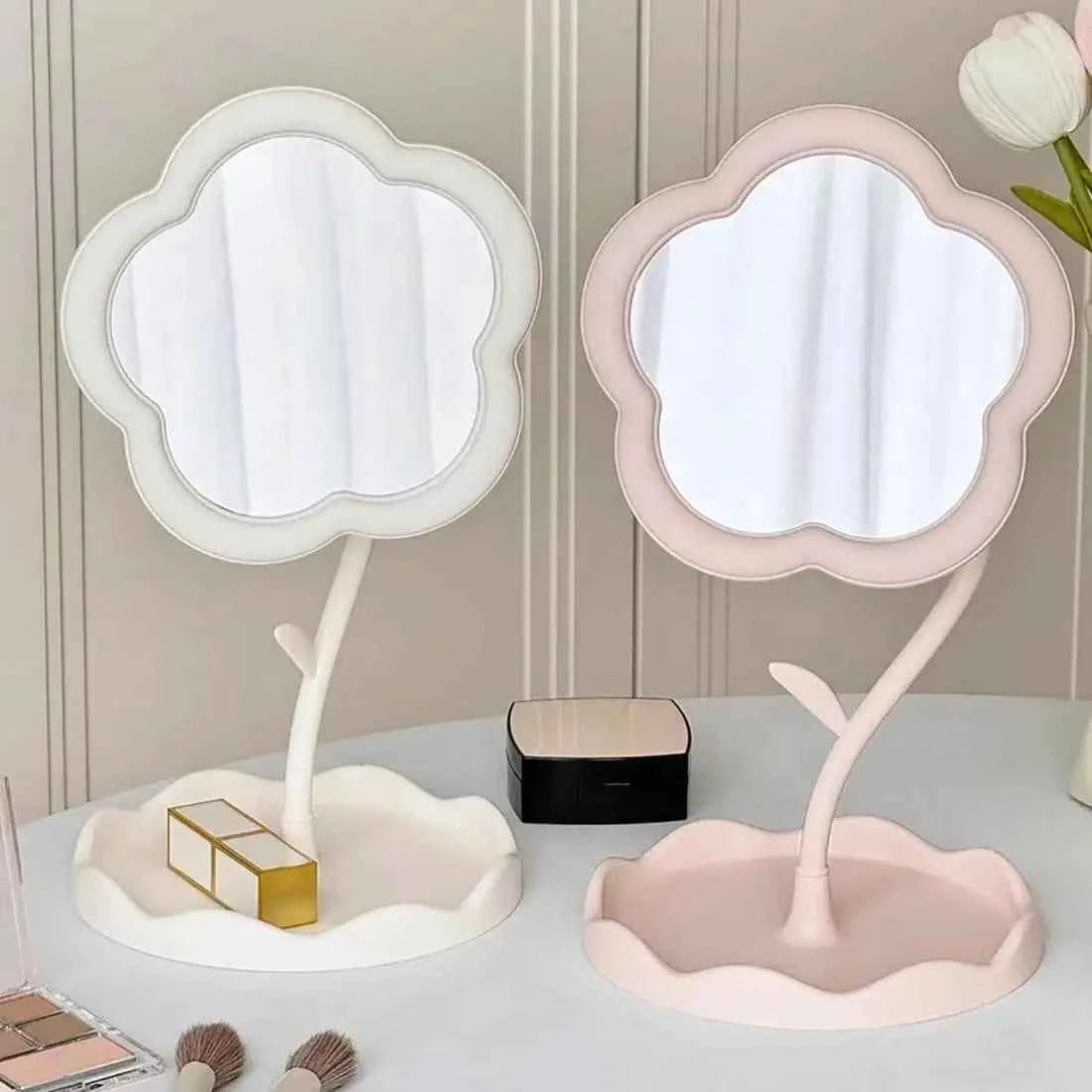 Flower-Shaped Vintage Mirror