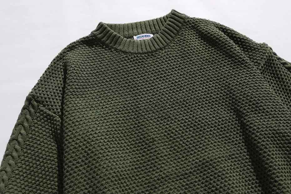 Cozy Solid Vintage Loose Knit Jumper Sweater