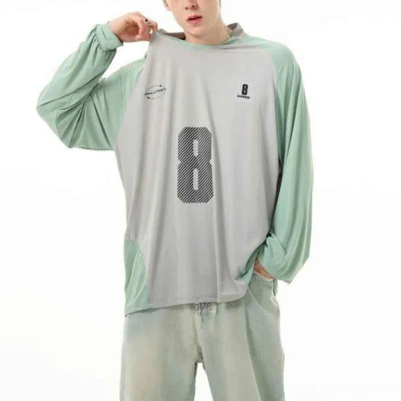 Vintage Green American Style Long Sleeve T-Shirt
