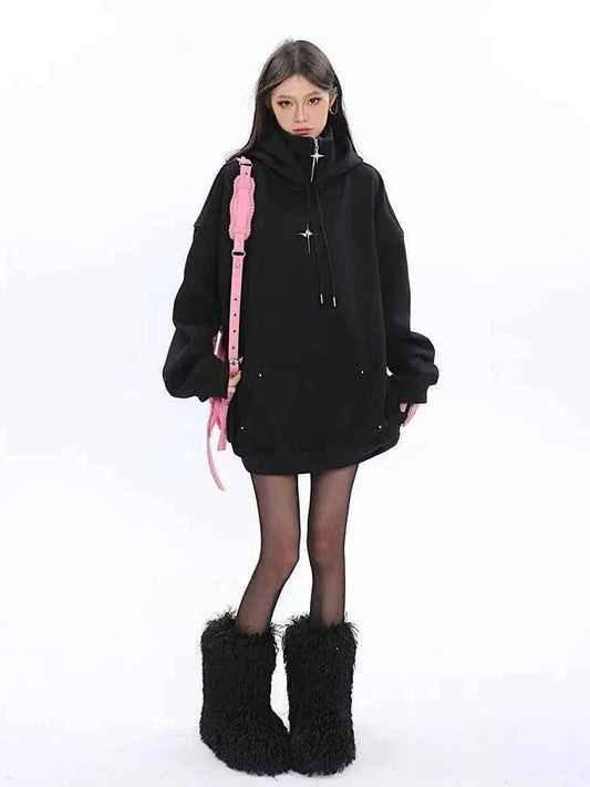 Women Cool Gothic Loose Long Sleeve Hoodie