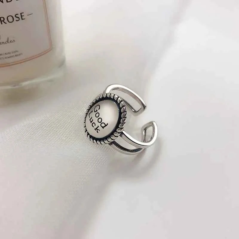 Adjustable Retro Good Luck Egg Ring