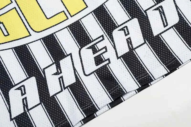 Retro Mesh Soccer Jersey Graphic Sport T-Shirt