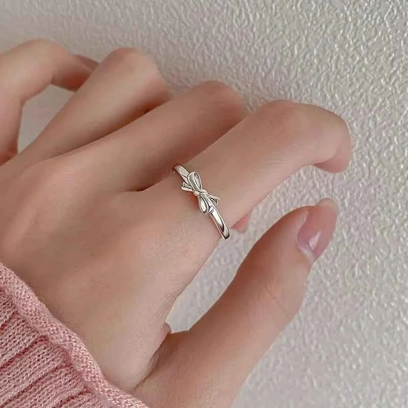 Sweet Bow Knot Opening Finger Ring